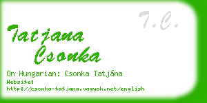 tatjana csonka business card