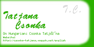 tatjana csonka business card